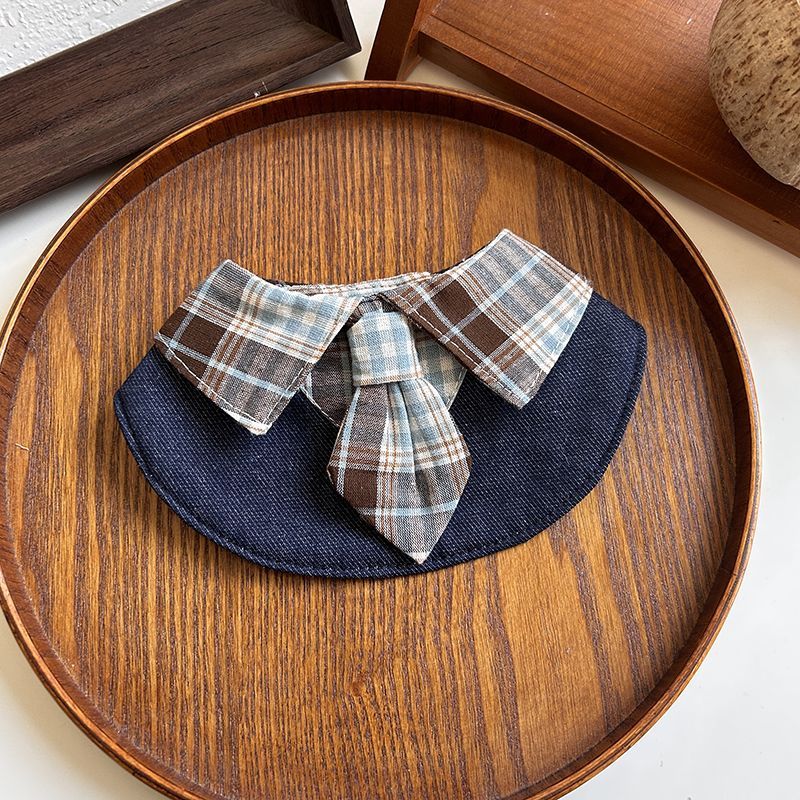 Pet Plaid Triangle Bandana Bib
