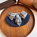 Pet Plaid Triangle Bandana Bib
