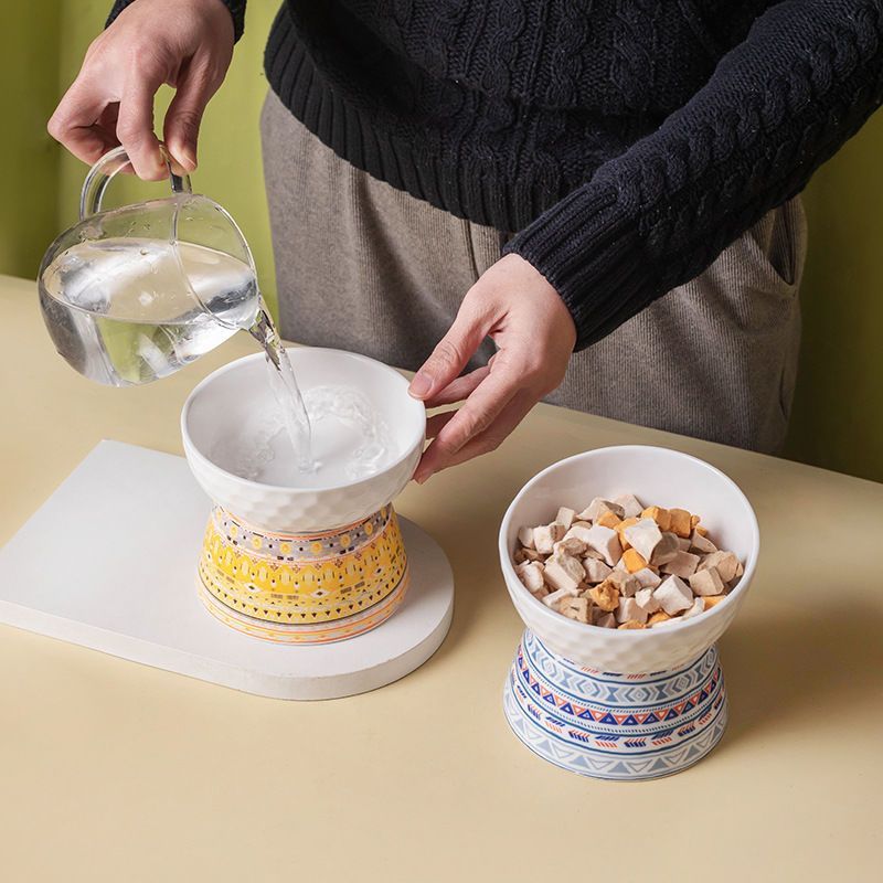Elevated Ceramic Pet Feeding Bowl