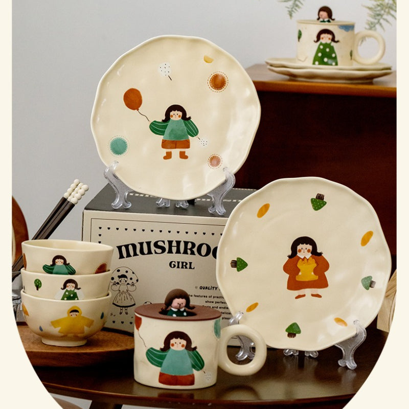 Cartoon Ceramic Bowl With Lid