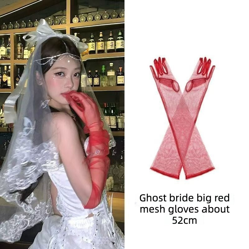 Long Sheer Opera Gloves