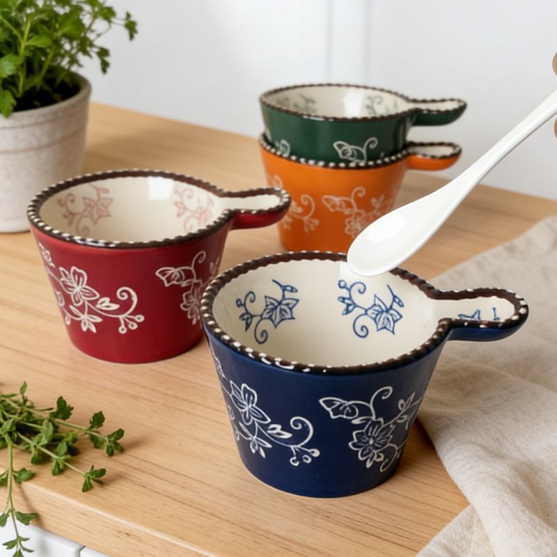 Beaded Handle Dessert Bowl