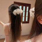 Ruffled Floral Banana Clip