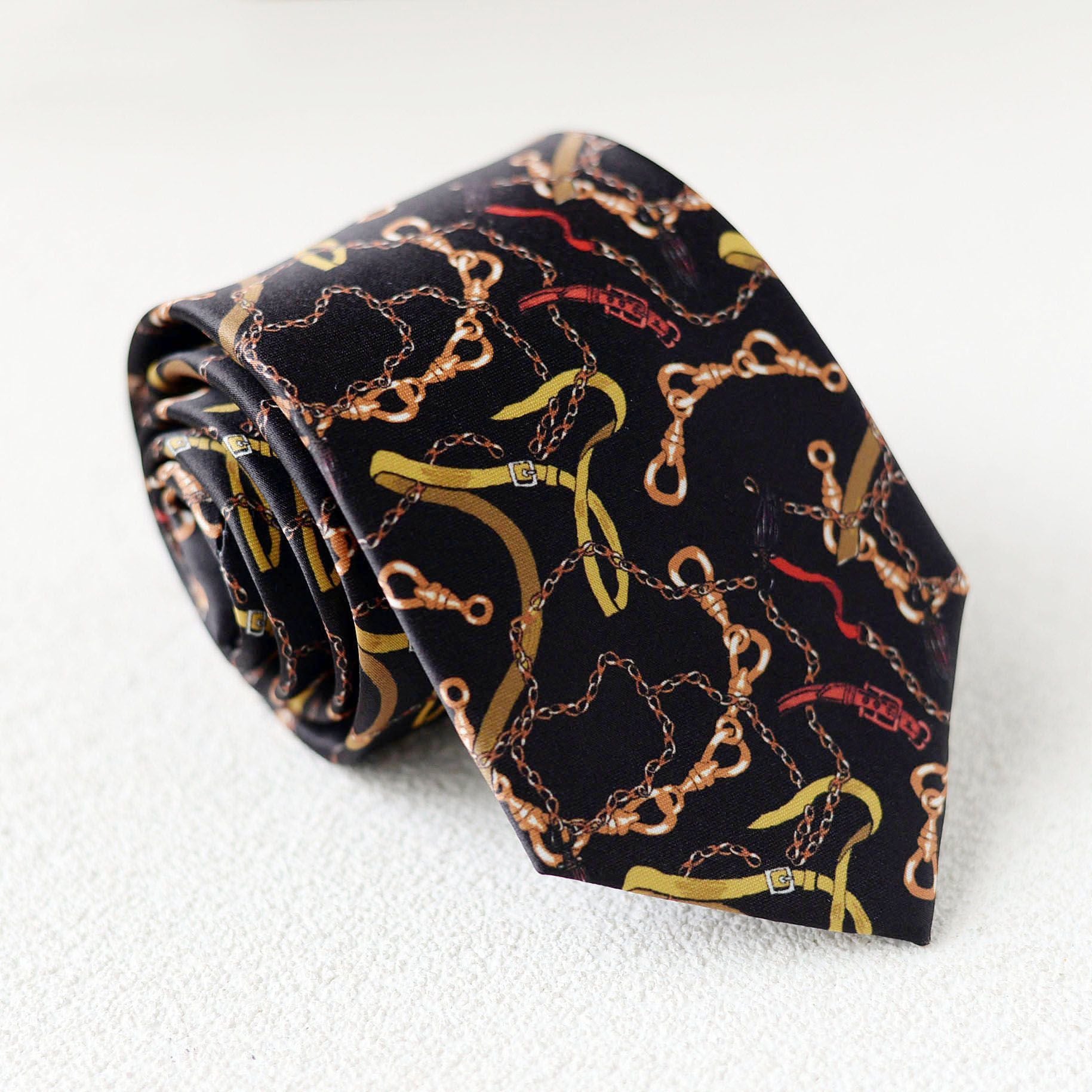 Hand Printed Retro Pattern Tie - Modomu
