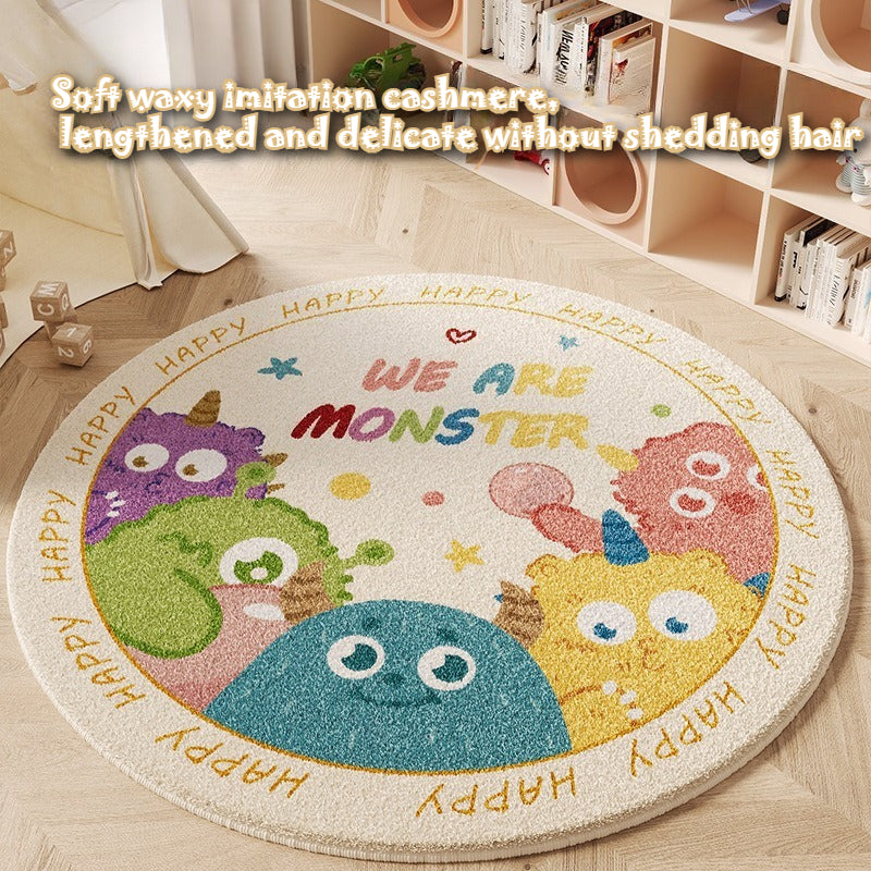 Cartoon Round Kids Floor Rug