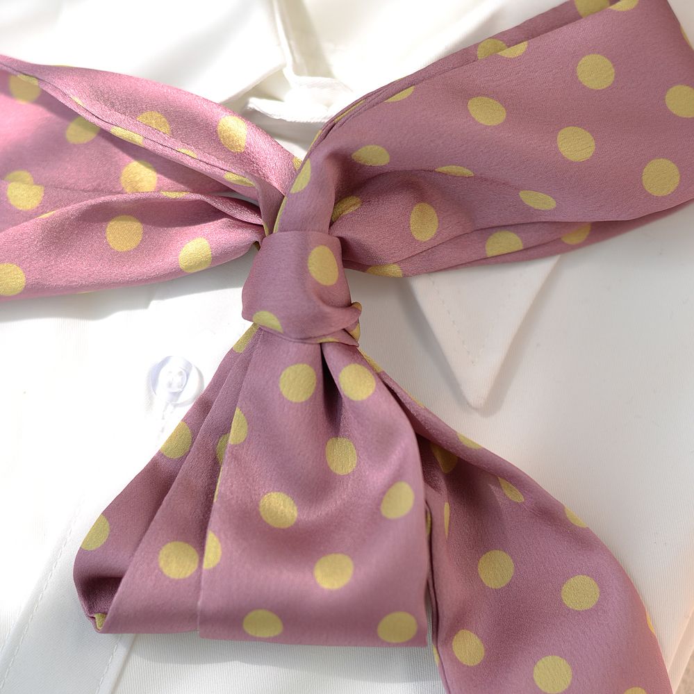 Retro Polka Dot Silk Tie - Modomu