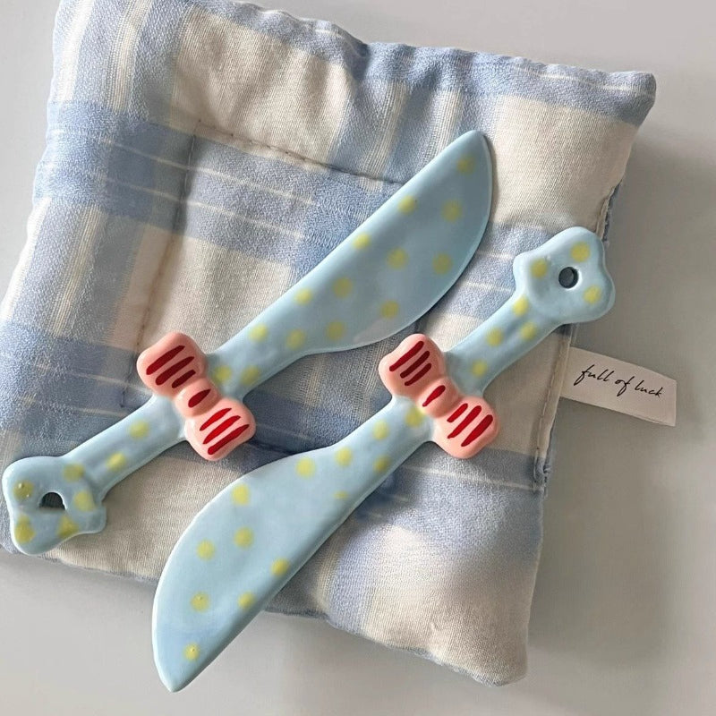 Polka Dot Ceramic Cutlery