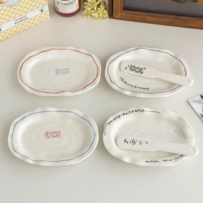 Irregular Ceramic Dessert Plate - Modomu