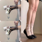 Frilled Sheer Mesh Ankle Socks