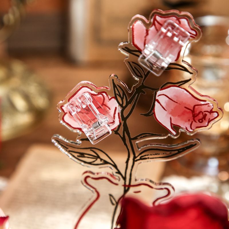 Galaxy Rose Acrylic Note Clips