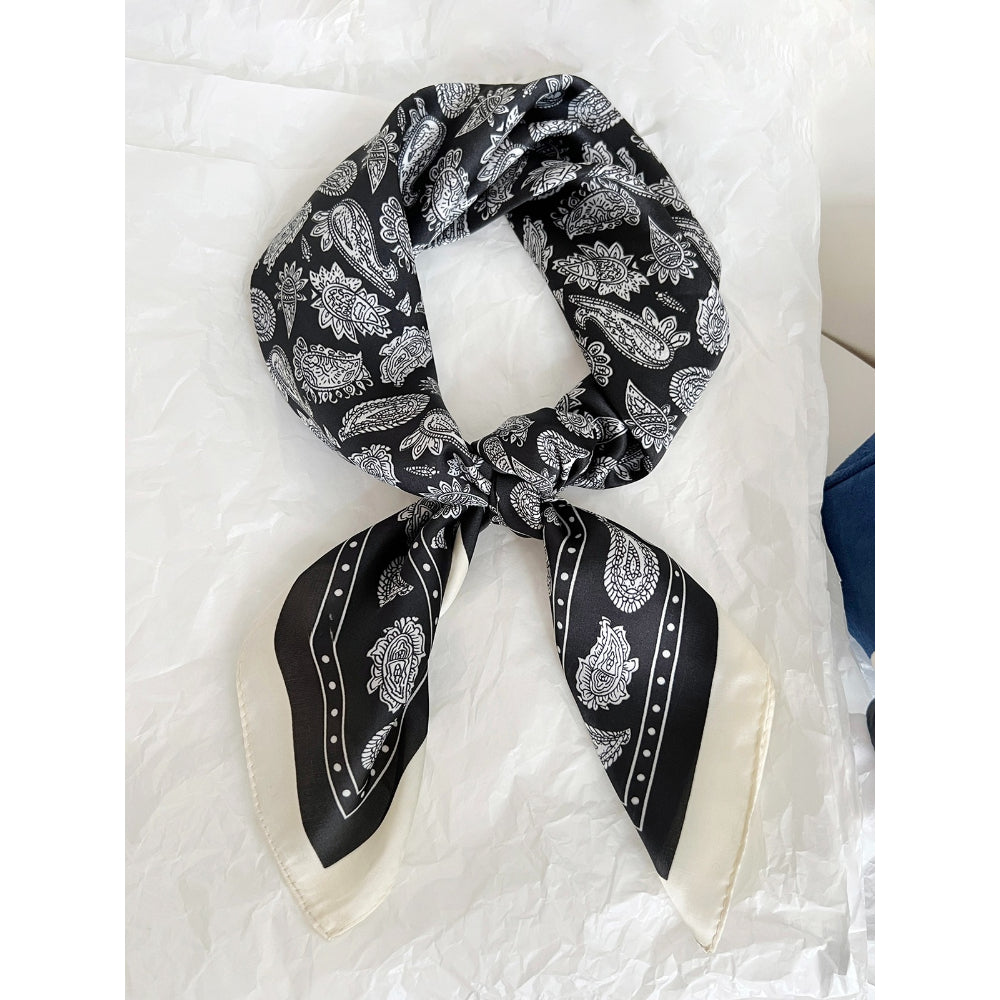 Cashew Flower Pattern Silk Scarf - Modomu