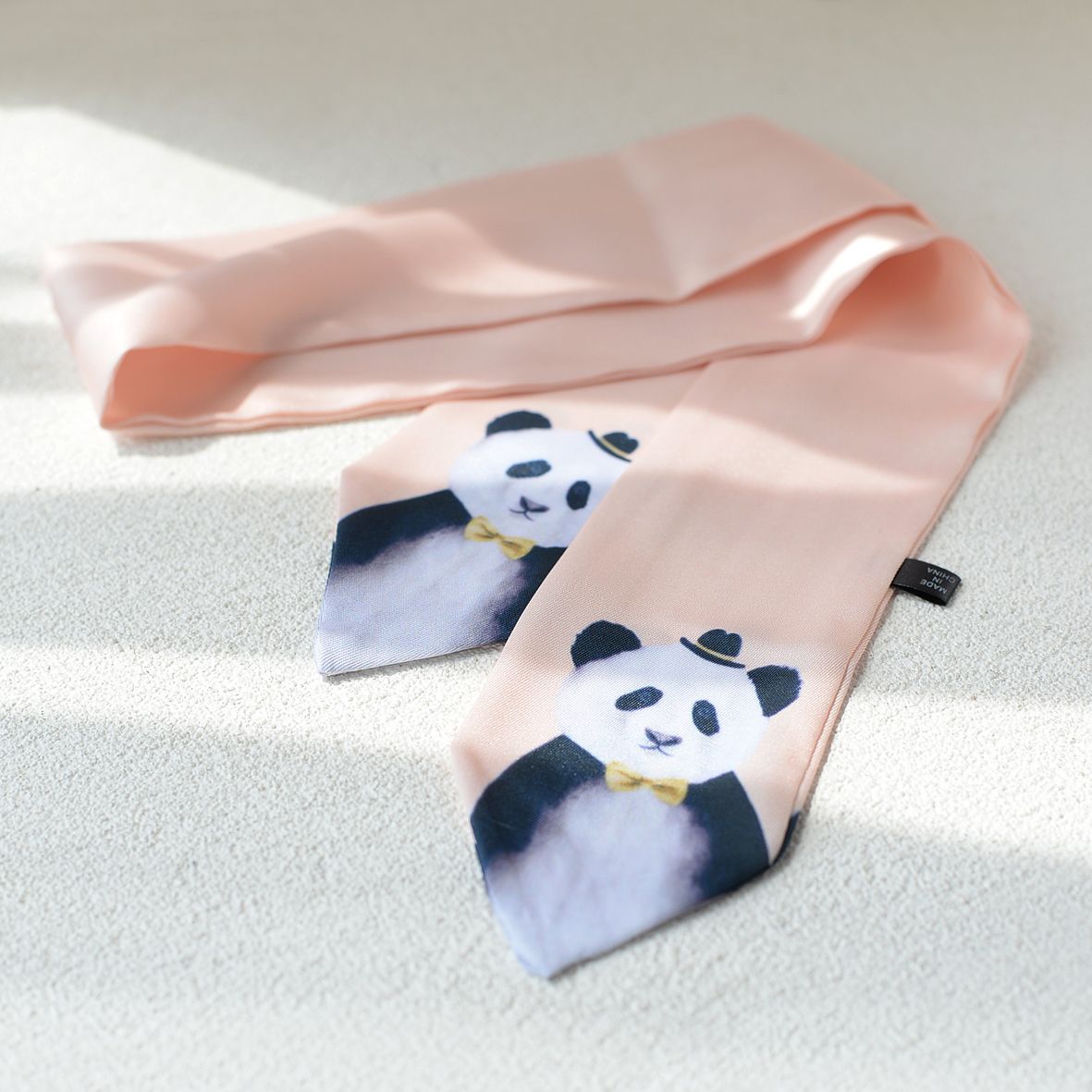 Animal Print Square Silk Tie - Modomu