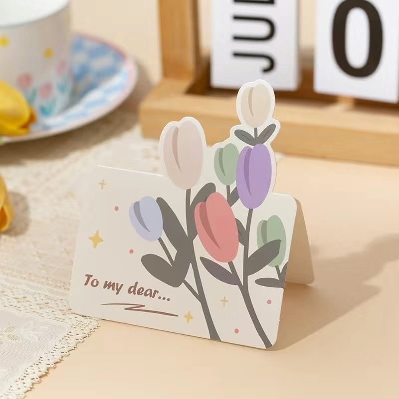 3D Tulip Bouquet Greeting Card