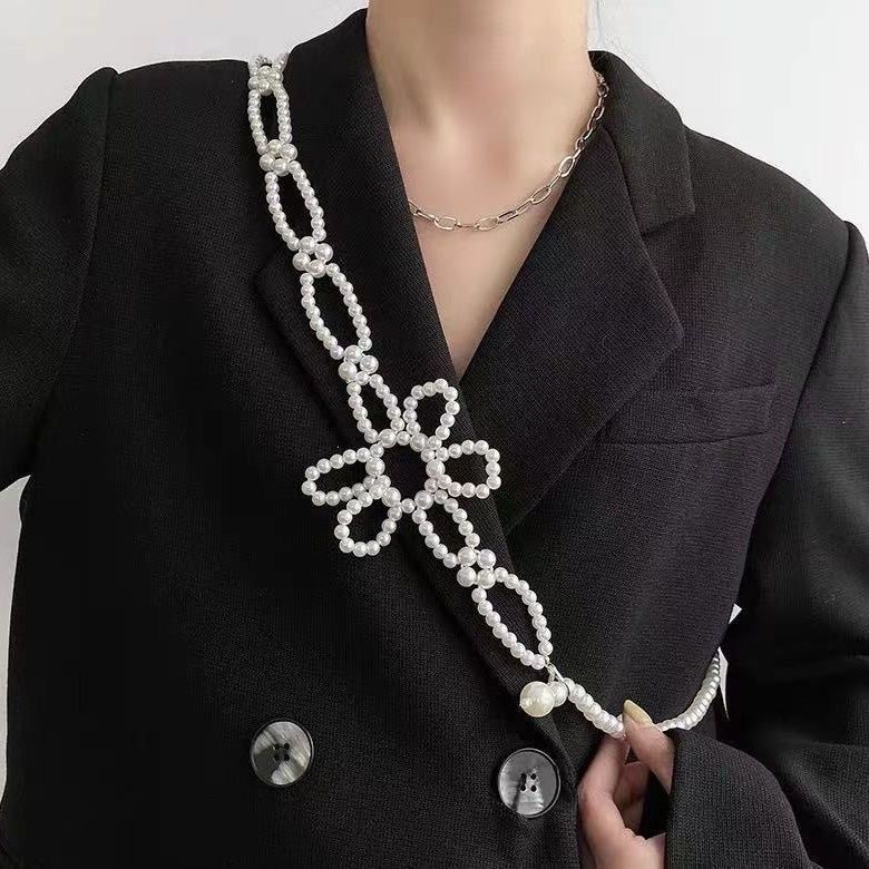 Floral Pearl Waist Chain Belt