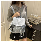 Canvas Backpack With Bow Detail - Modomu