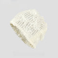 Knit Floral Hat with Textured Pattern - Modomu