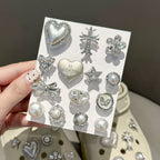 Ornate Cross Heart Charms