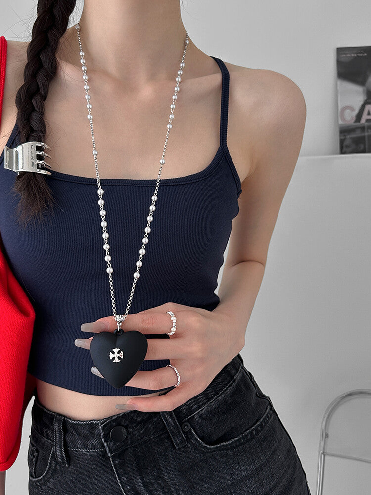 Long Heart Love Pendant Necklace - Modomu