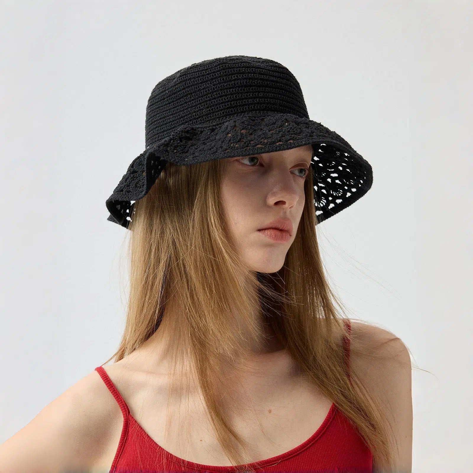Retro Knitted Bucket Hat
