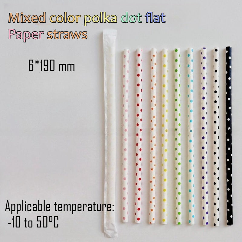 Polka Dot Paper Straws