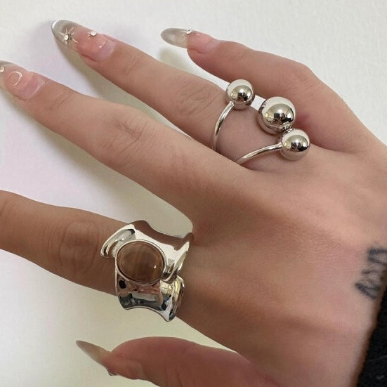 Open Adjustable Triple Ball Ring - Modomu
