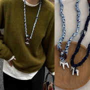 Woven Rope Trojan Horse Necklace