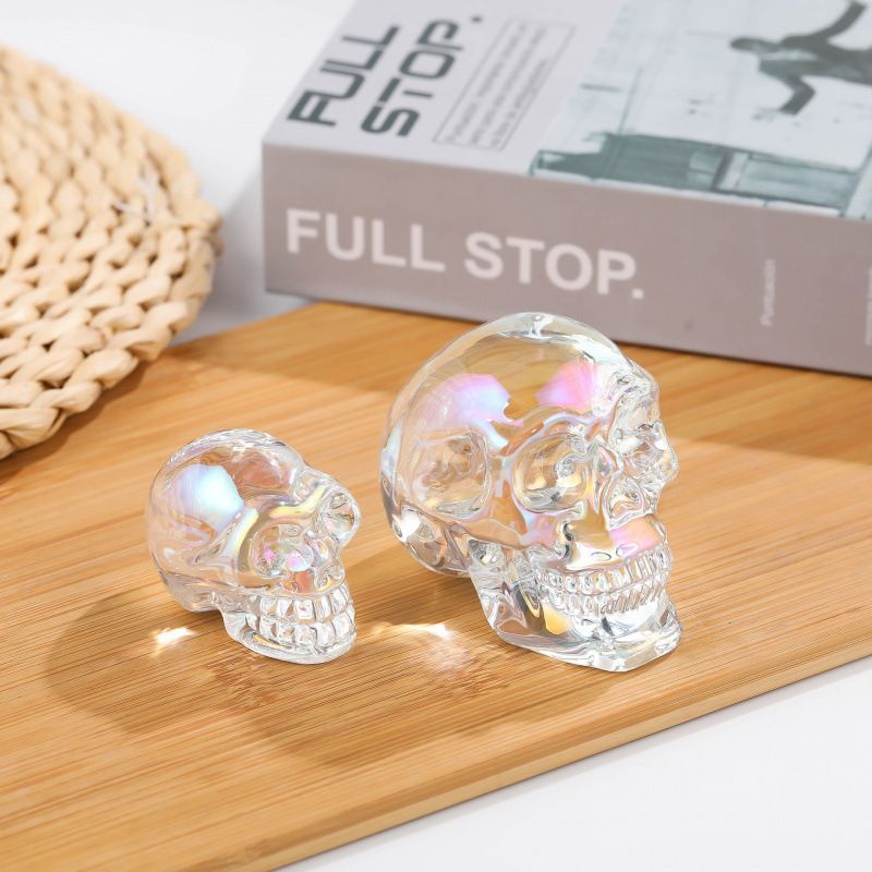 Iridescent Skull Ornament