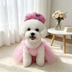 Faux Leather Pet Beret Hat