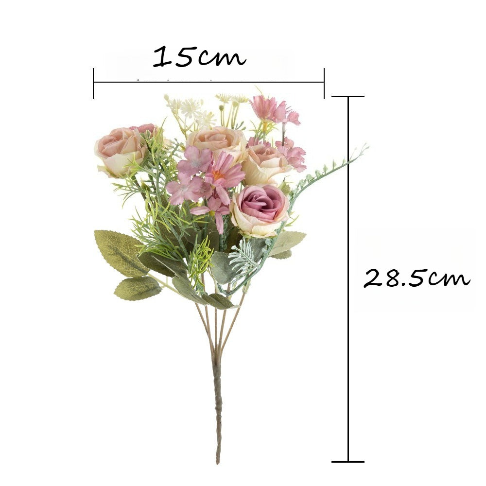 Rose Daisy Faux Flower Bouquet - Modomu