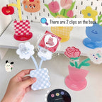 Acrylic Flower Note Clip