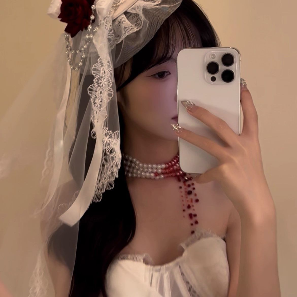 Rose Veil Bonnet Fascinator