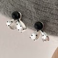 Polka Dot Bow Stud Earrings