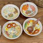 Hand-Painted Japanese Ramen Bowl