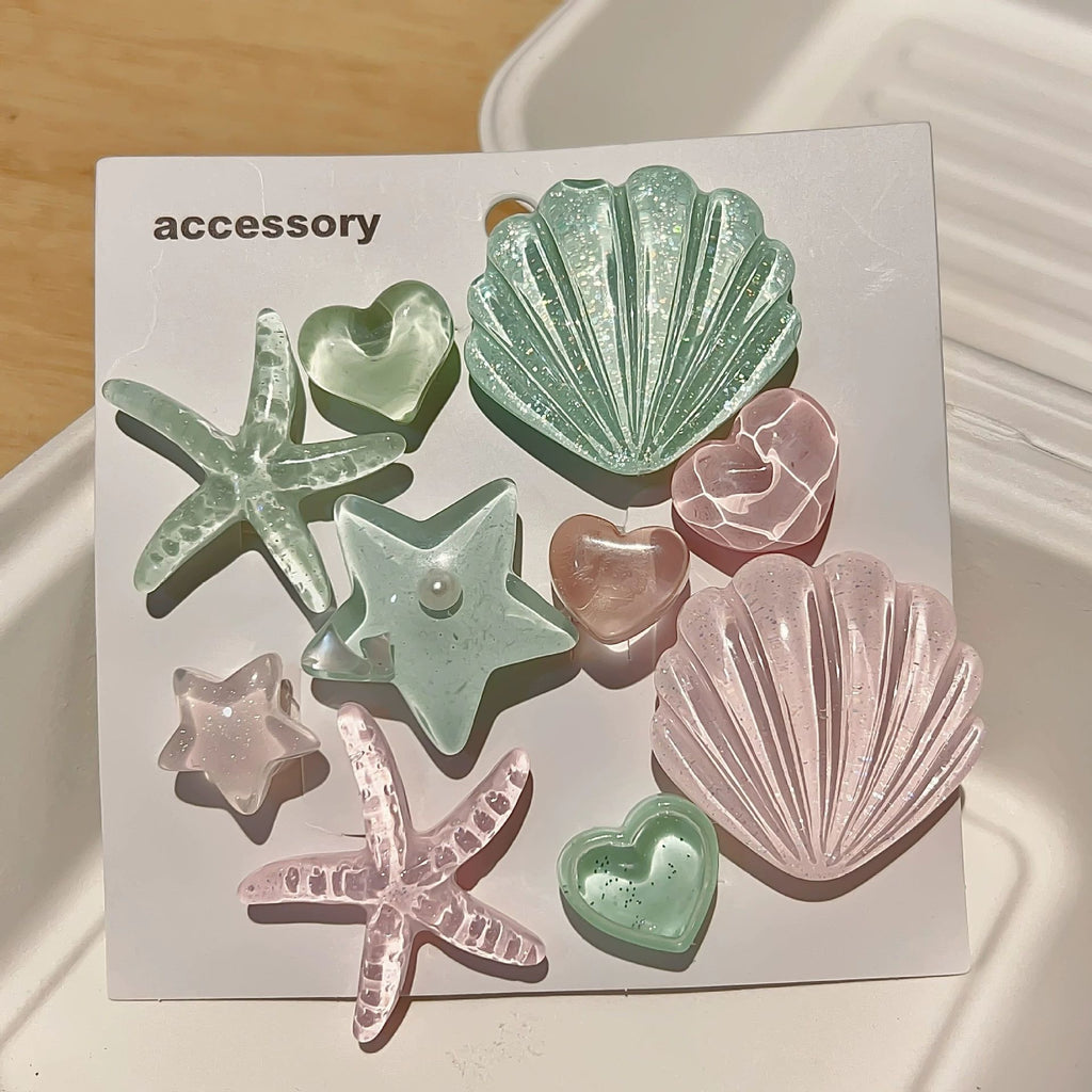 Seashell Starfish Charm Set