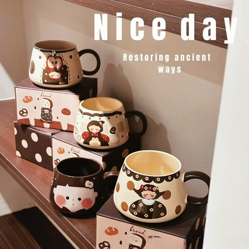 Ceramic Mug With Playful Illustration - Modomu