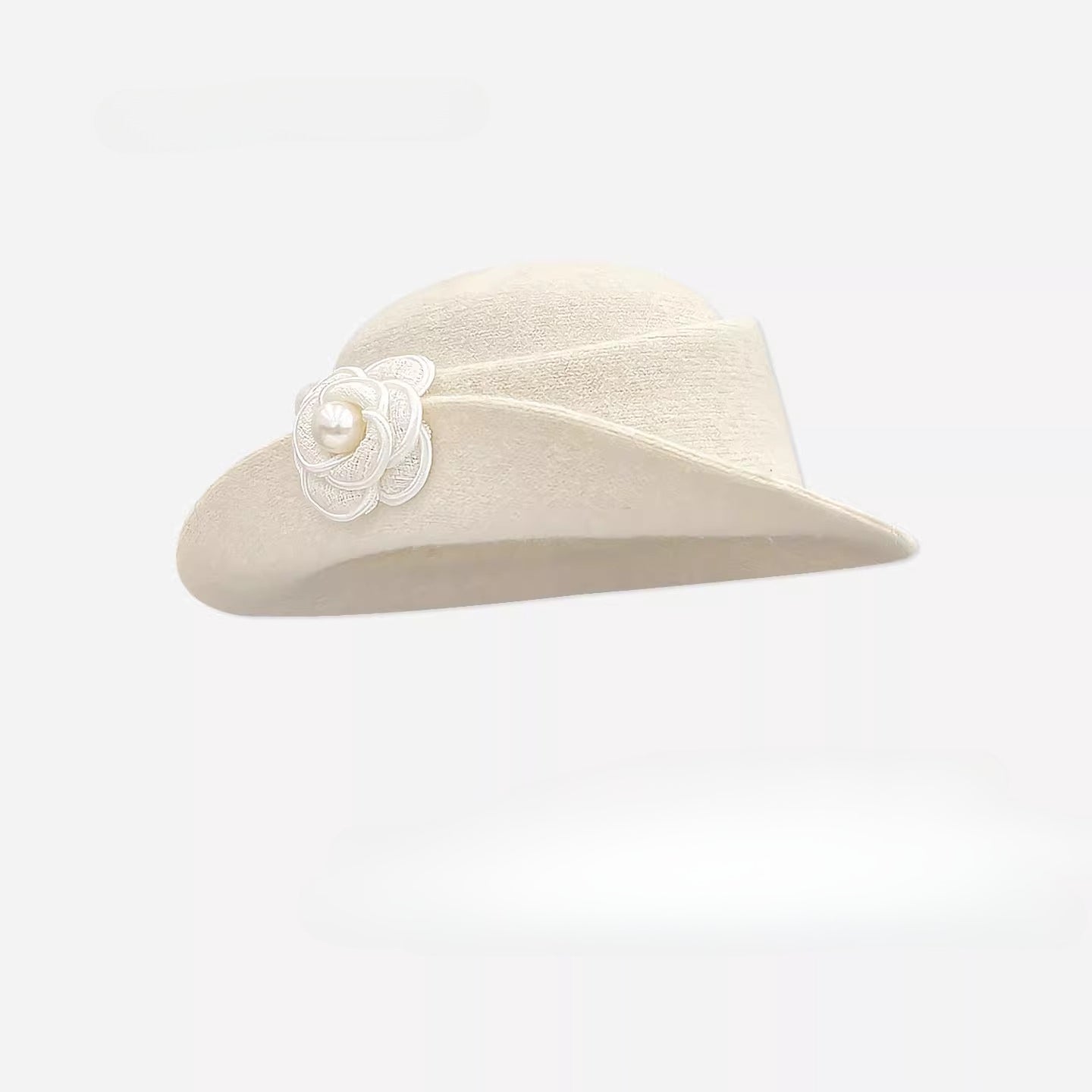 Pearl Flower Wide Brim Hat - Modomu