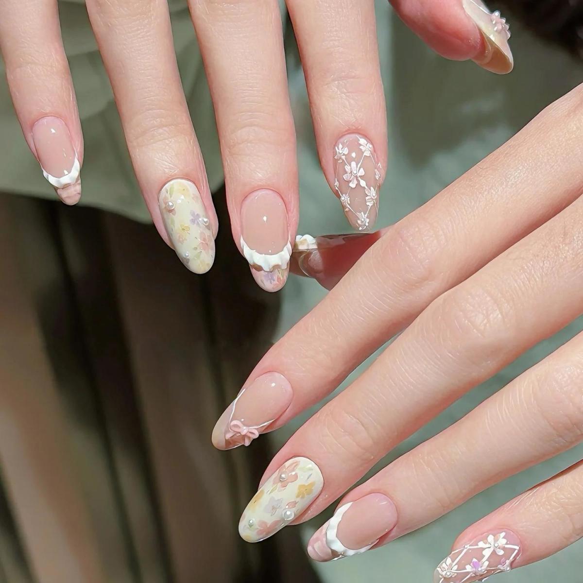 Handmade French Almond Nail Set - Modomu
