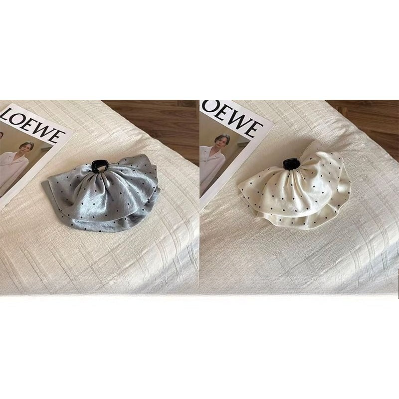 Satin Ruffle Ponytail Clip