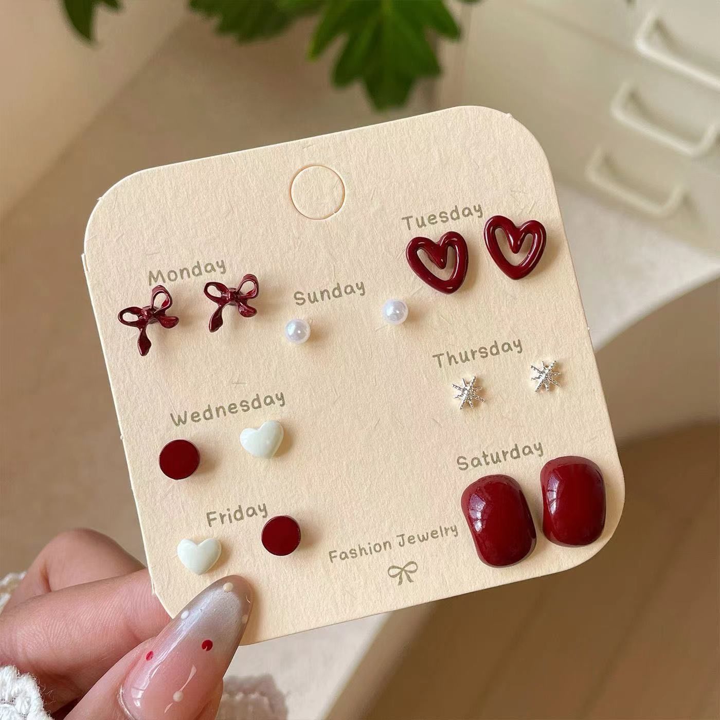 Geometric Stud Earrings Set - Modomu