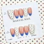Blue Polka Dot Press-on Nails