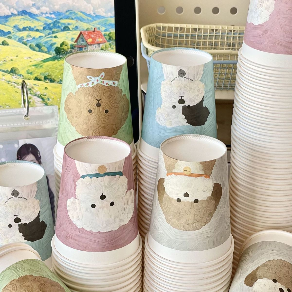 Puppy Art Disposable Paper Cups - Modomu