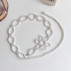 Floral Pearl Waist Chain Belt