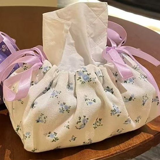 Polka Dot Drawstring Tissue Bag - Modomu