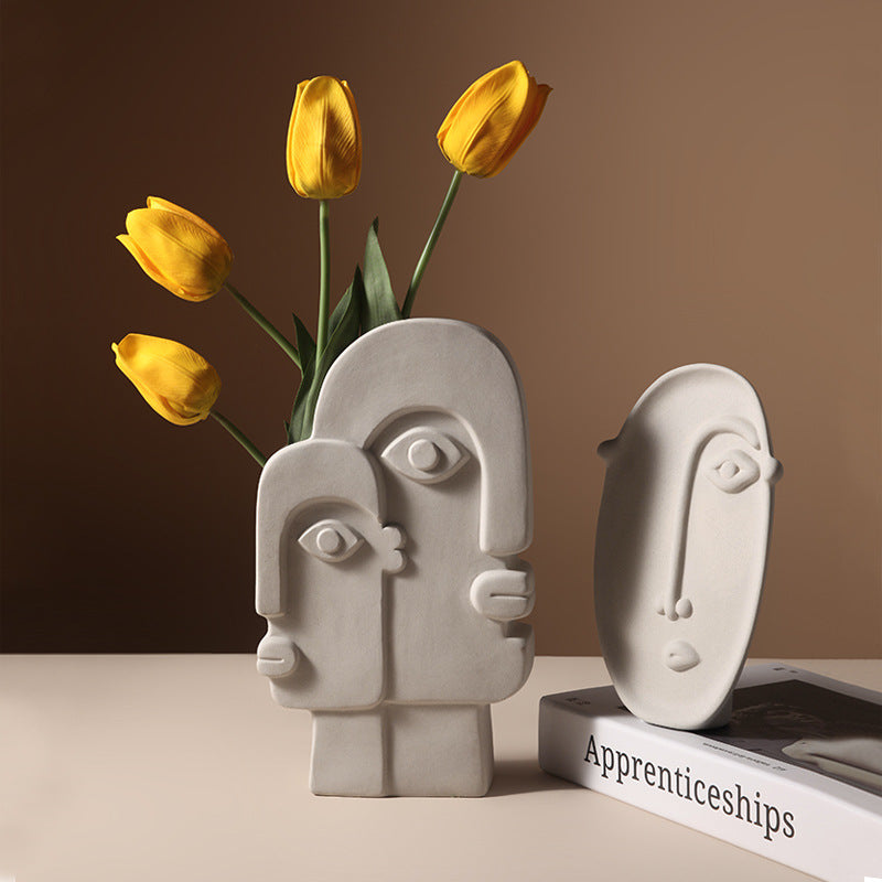Abstract Face Ceramic Vase - Modomu