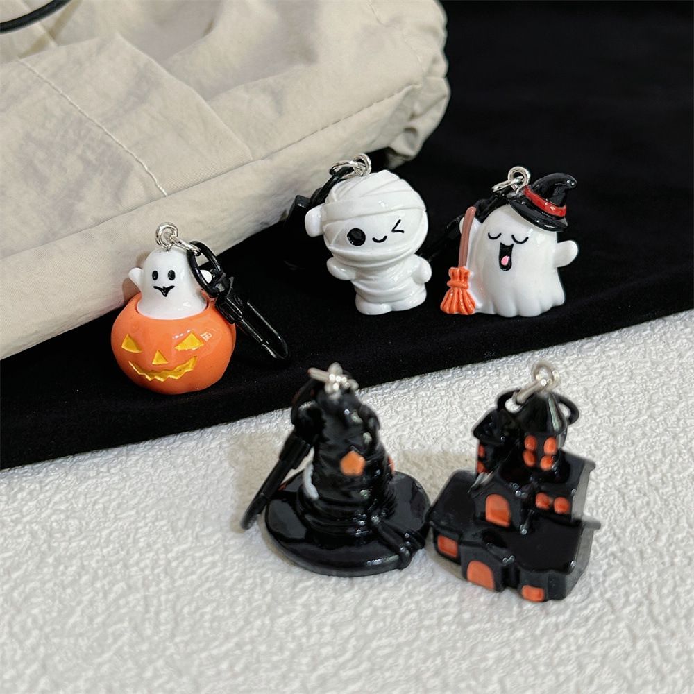 Tiny Ghost Keyring Charms