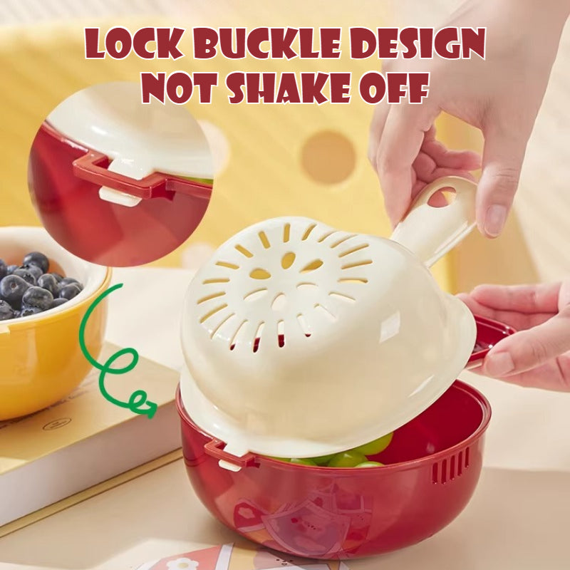 Handled Apple Fruit Drain Basket - Modomu