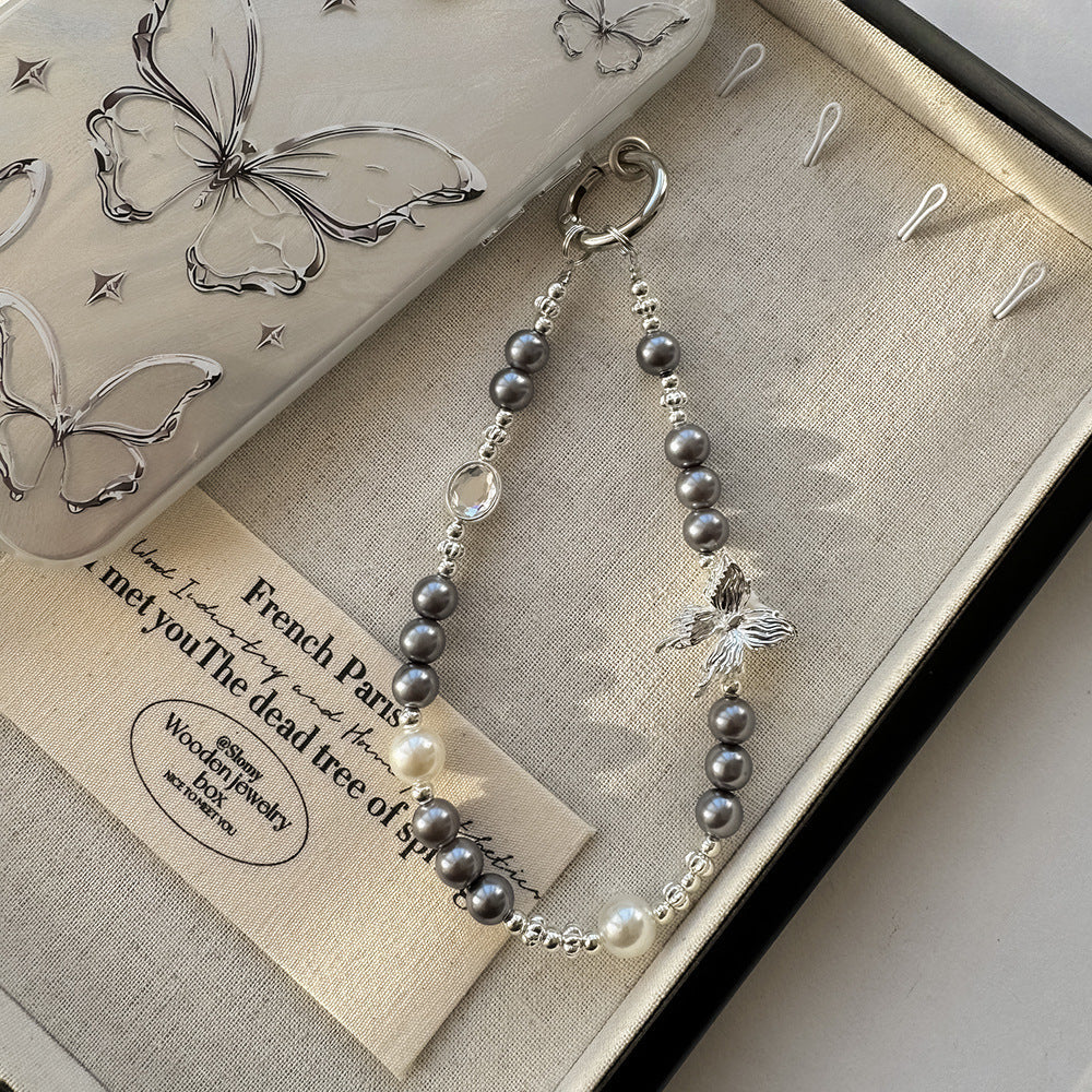 White Pearl Phone Chain