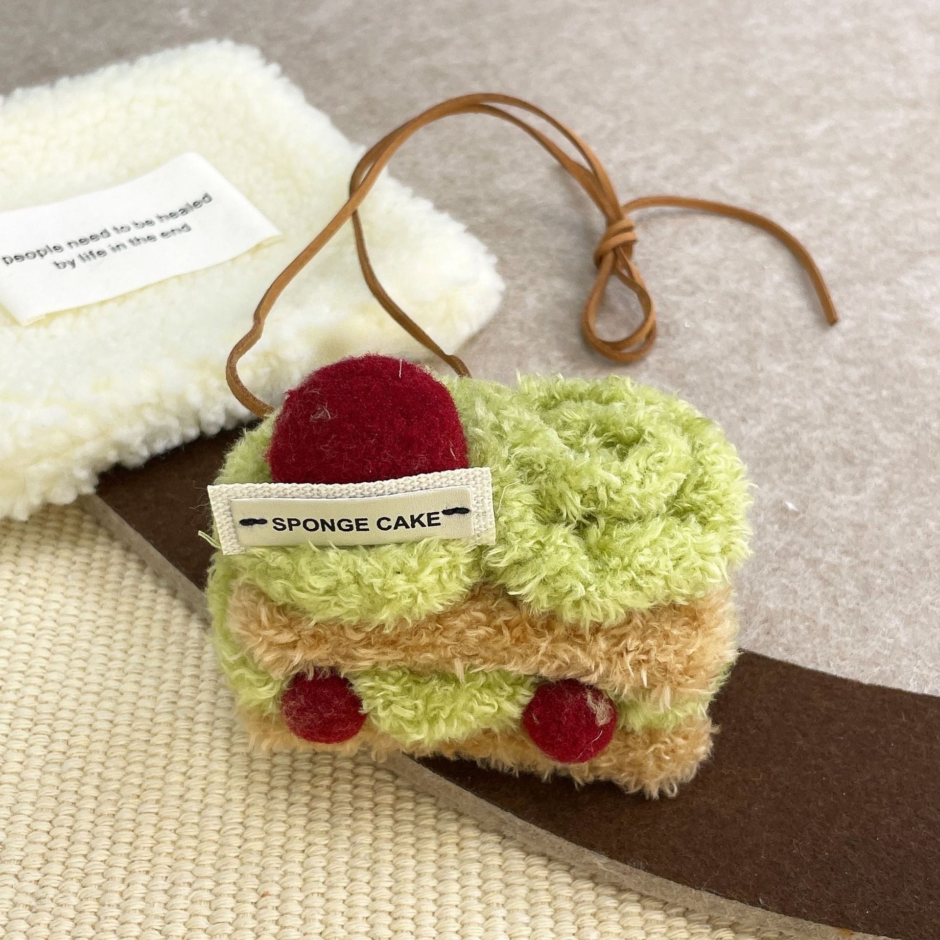 Plush Cake Dessert Pendant Accessory