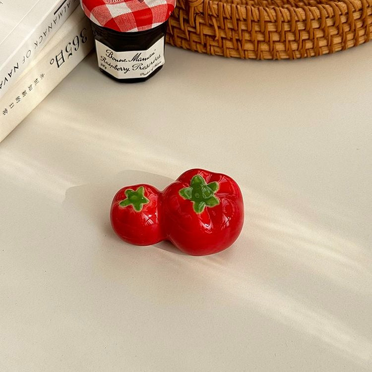Hand-Painted Vegetable Chopstick Rest