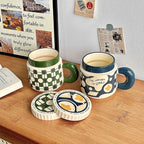 Retro Lidded Ceramic Mug